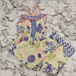 Matilda Jane Girls Romper Size 4 Floral Jumpsuit Outfit Spring Summer